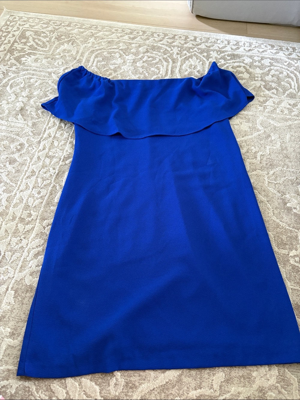 Charles Henry Off the shoulder Blue dress
